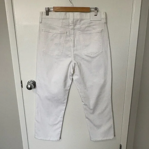 NWOT Denim Forum Arlo High Rise Straight Jeans White size 32 - Picture 6 of 13